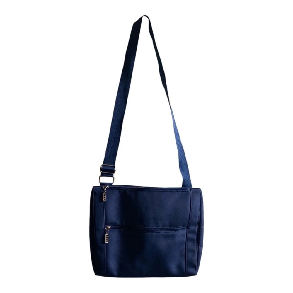 MAXX NY Navy Blue Polyester Crossbody Messenger Bag